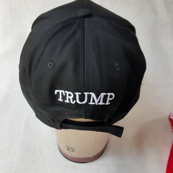 Pair of MAGA - 45-47 - Black and Red Baseball Caps - Adjustable Fit - Picture 7 of 12